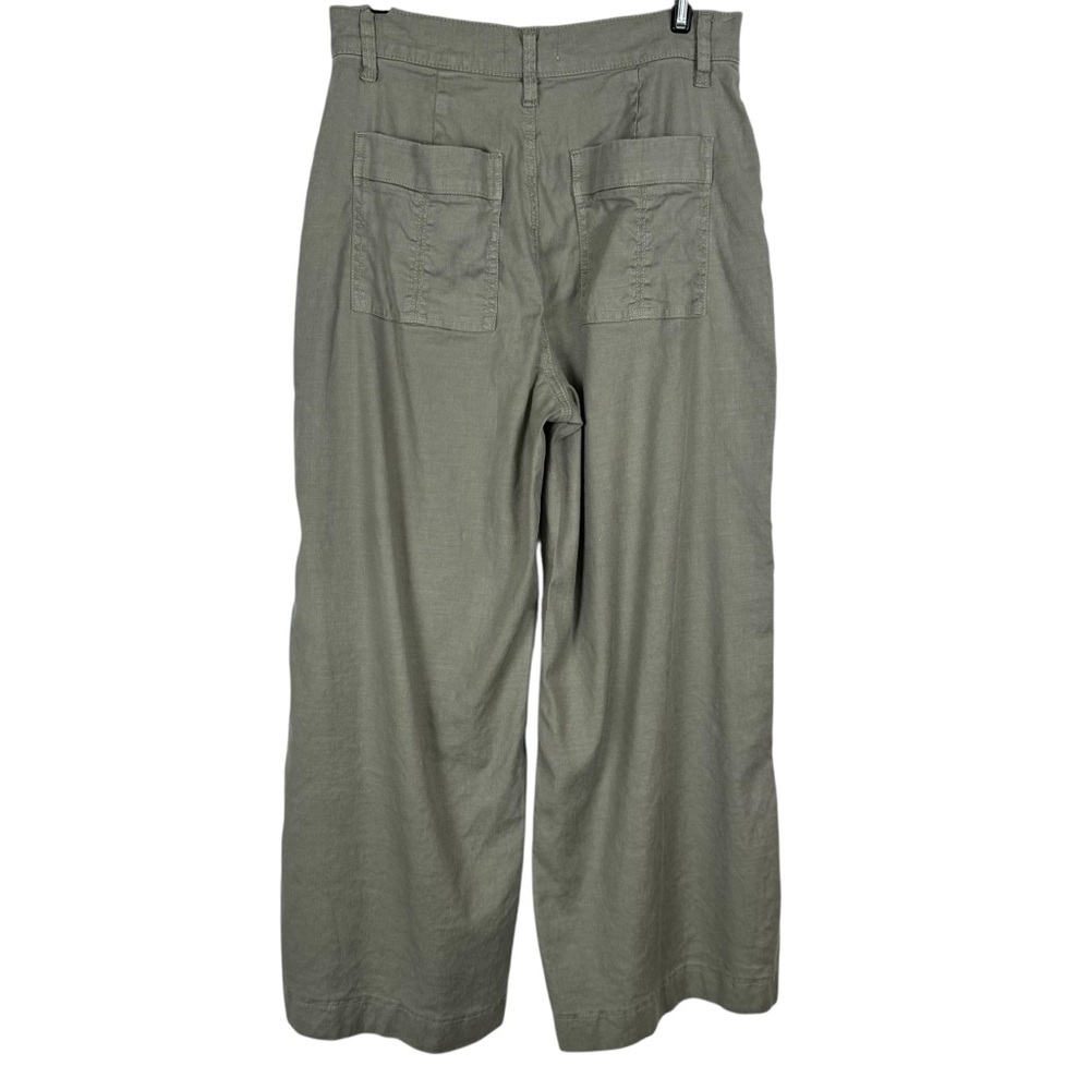 EVEREVE Joelle Wide Leg Pant Size 27 Linen/Lyocell Light Olive - Picture 6 of 16